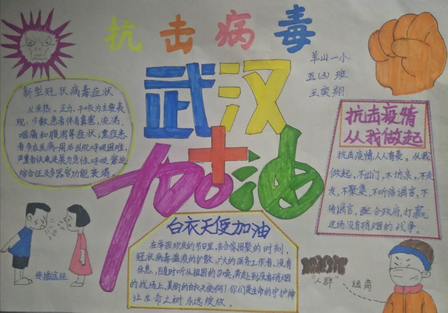 王奕翔手抄报《抗击病毒》.jpg